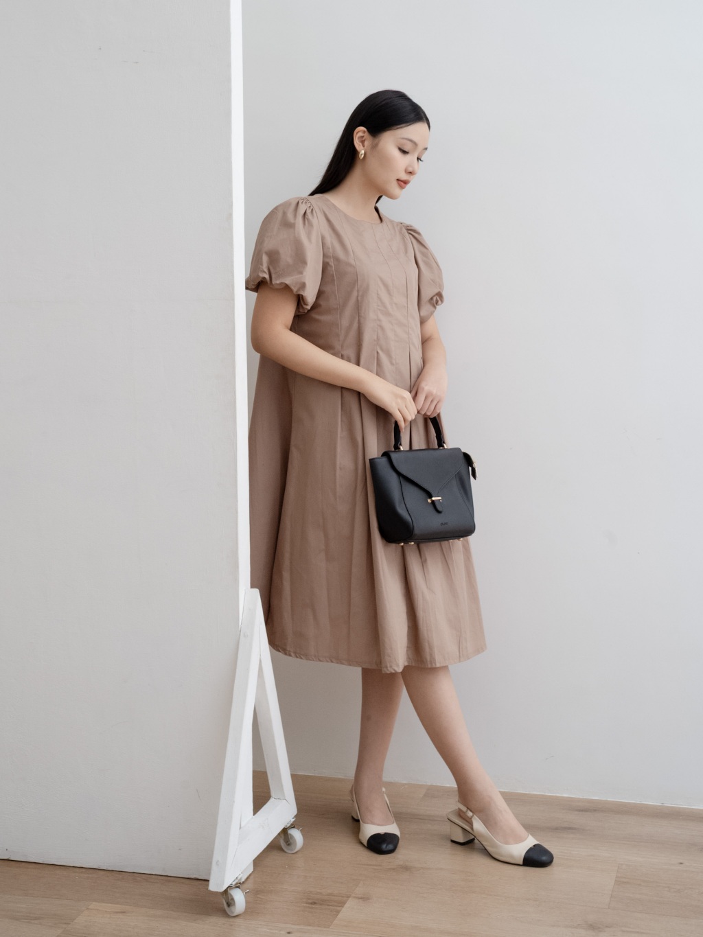 Eclaire - Solene Dress Normal Grande Bigsize Xtrasize | Dress Katun Casual Work Wanita Korea S-L-XL-