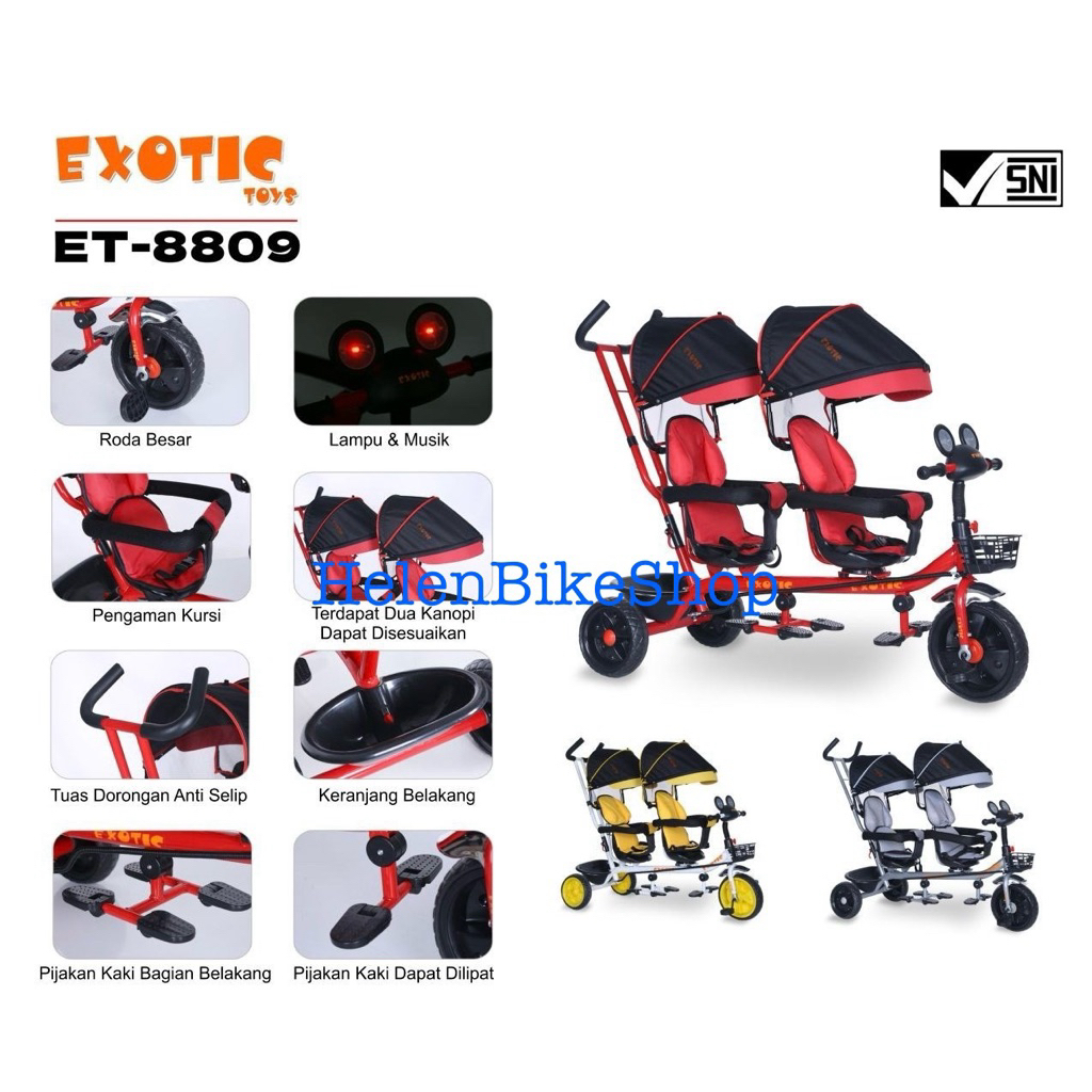 Sepeda Roda 3 Exotic ET 8809 New