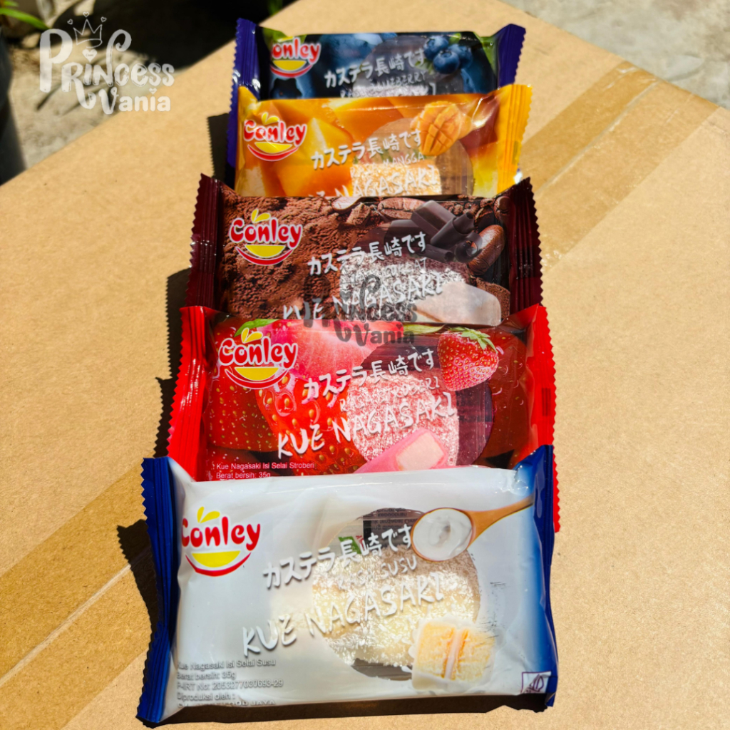 

TERMURAH!!! CONLEY NAGASAKI SATUAN ISI KUE LEMBUT ANEKA RASA KEMASAN 35GR