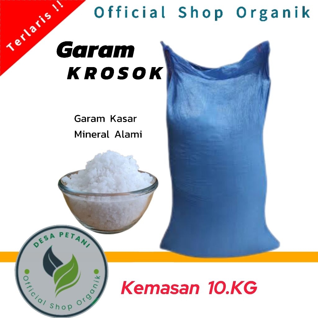 

garam kerosok garam pertanian & perikanan kualitas super kemasan 10.kg..