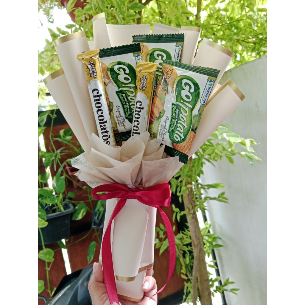 Buket simple  isi 5 snack