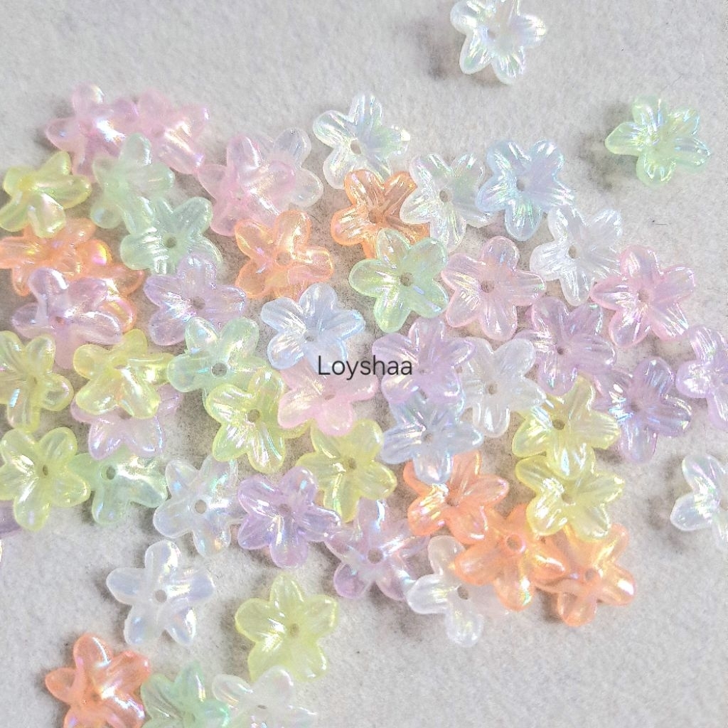 Manik Kelopak Sakura Mini | Manik kelopak akrilik mini | Manik Bunga Mini Akrilik