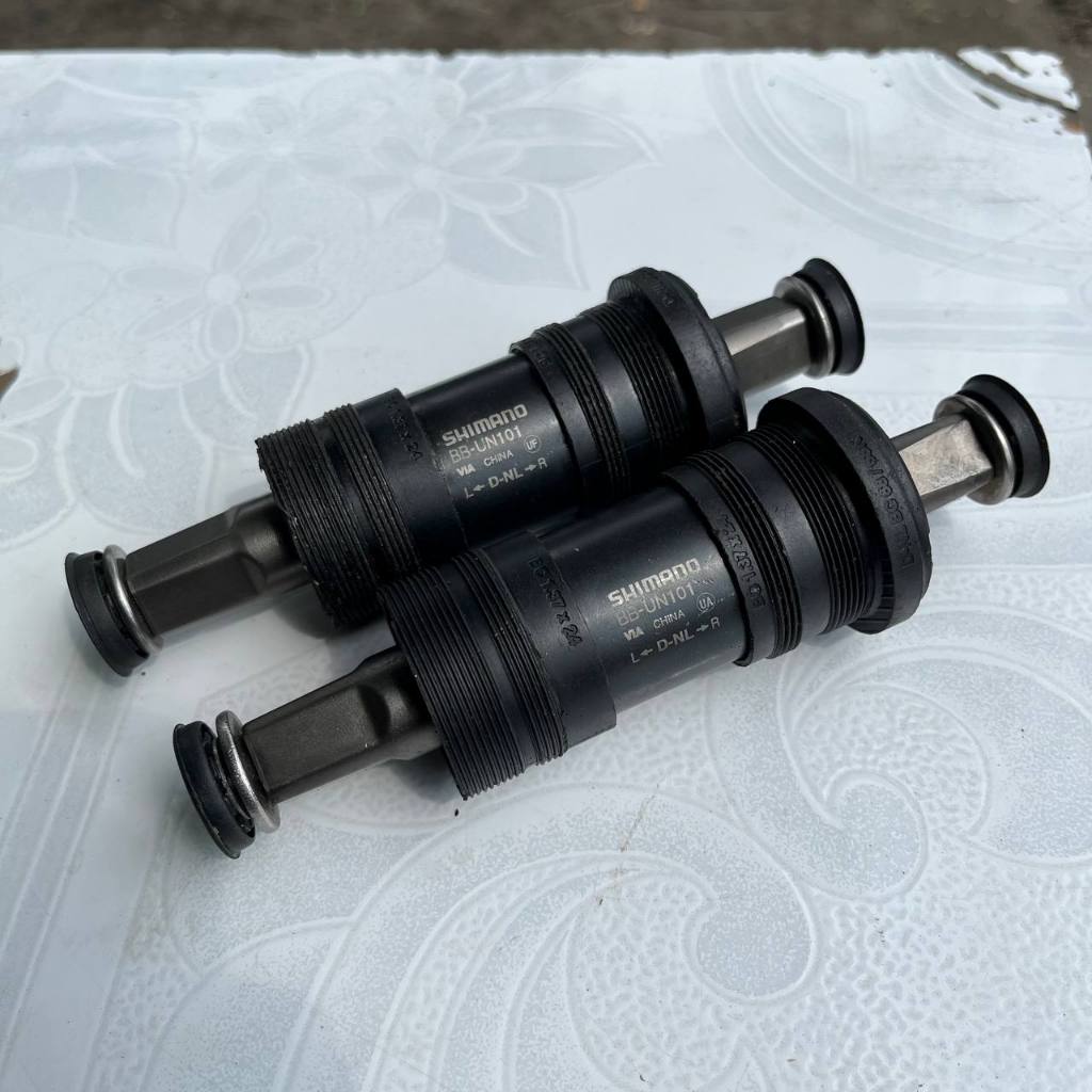 Bb kotak bottom bracket shimano UN-101 via China panjang 118 sepeda mini, mtb, balap dll