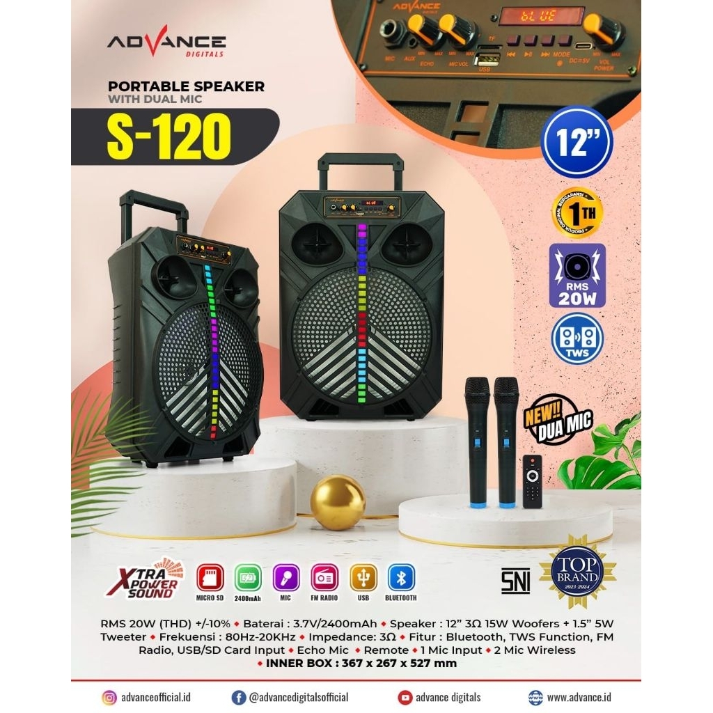 SPEAKER PORTABLE ADVANCE S-120