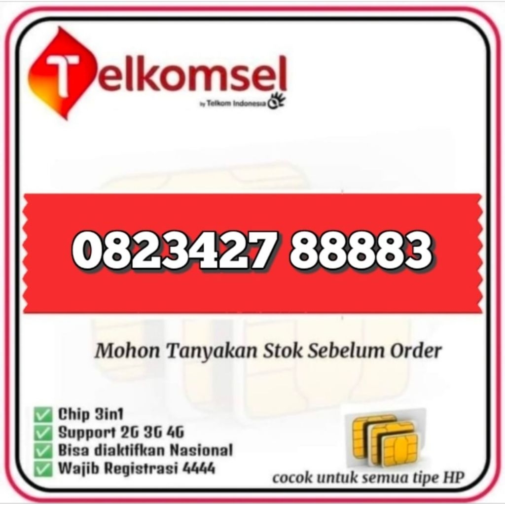 Nomor Cantik Telkomsel Kwartet 88883