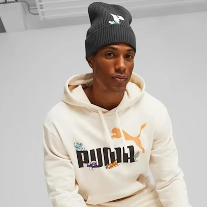 Puma Topi Kupluk X The Smurfs Beanie Dark Coal 024928 01