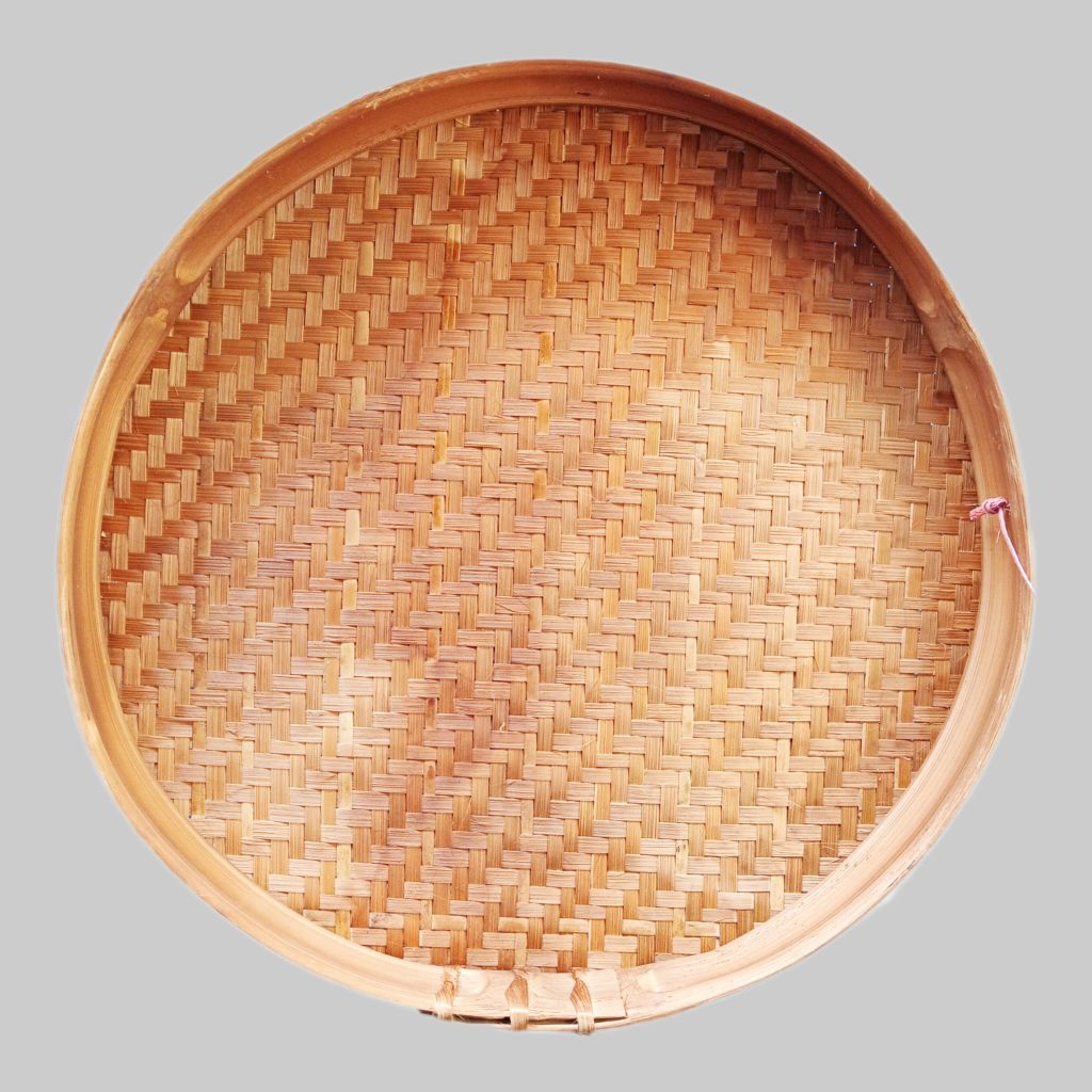 Tampah bambu bulat - anyaman tampah - tambir bulat - tampah beras - kerajinan anyaman bambu