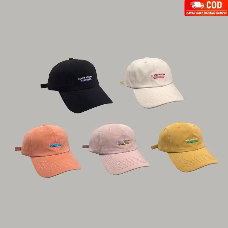 HATSAVENUE-238 Topi Baseball Fashion Wanita Outdoor Bordir Lovely Agatha Musim Panas