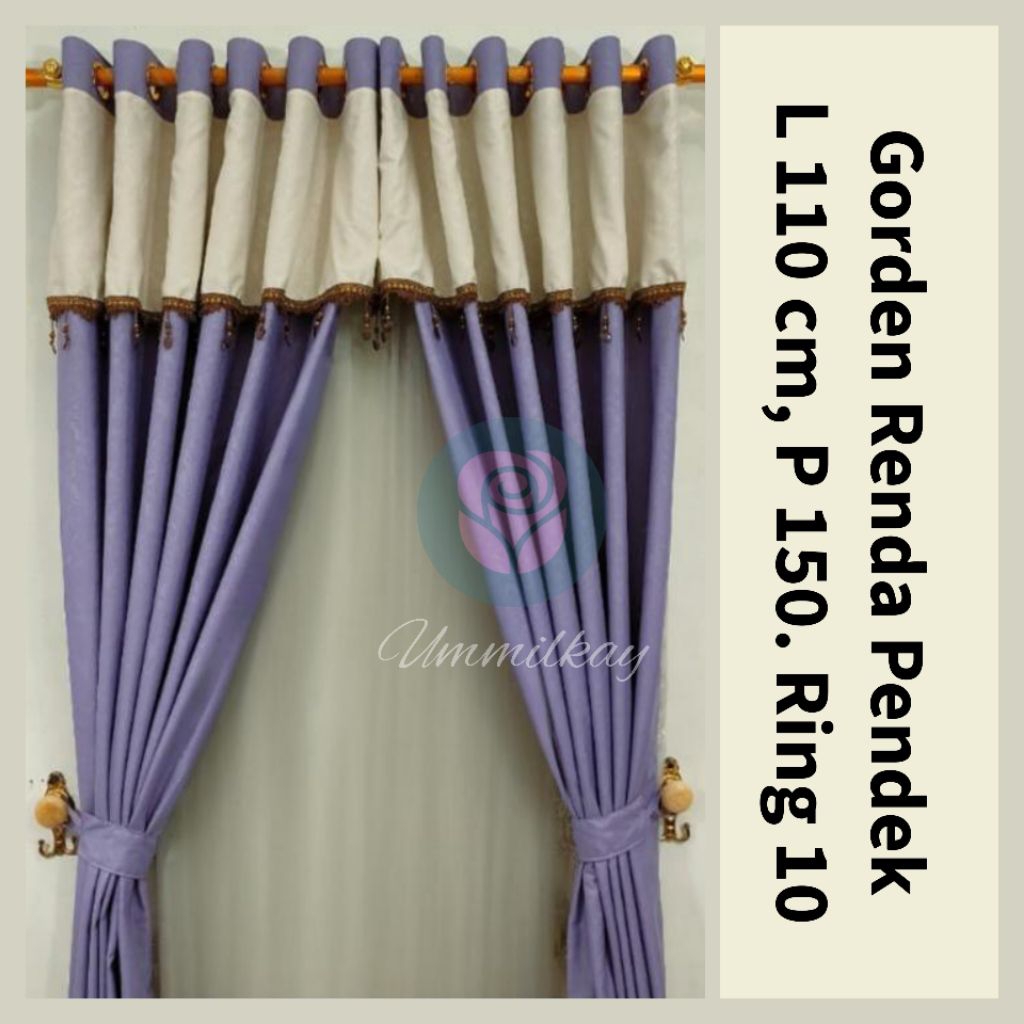 Gorden Tirai Renda Poni Pendek Untuk Jendela Rumah Impian