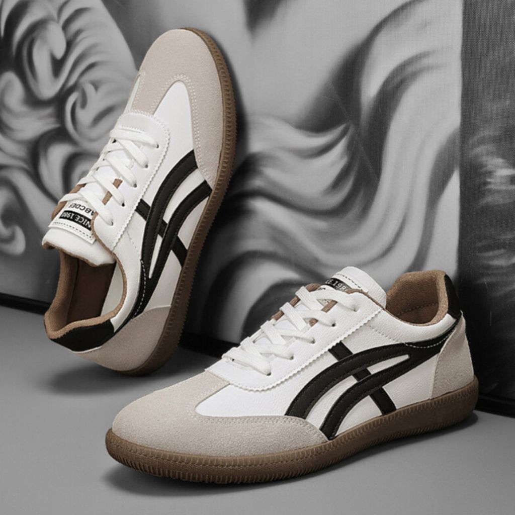 Sepatu Casual Pria Keren Sepatu Sneakers Cowok Keren Shoes Suede Ringan Kekinian