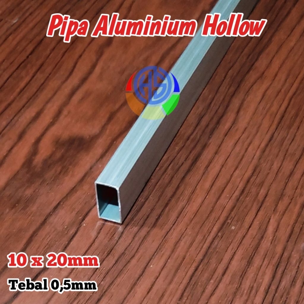 Hollow Kotak Gepeng 10mm x 20mm Aluminium