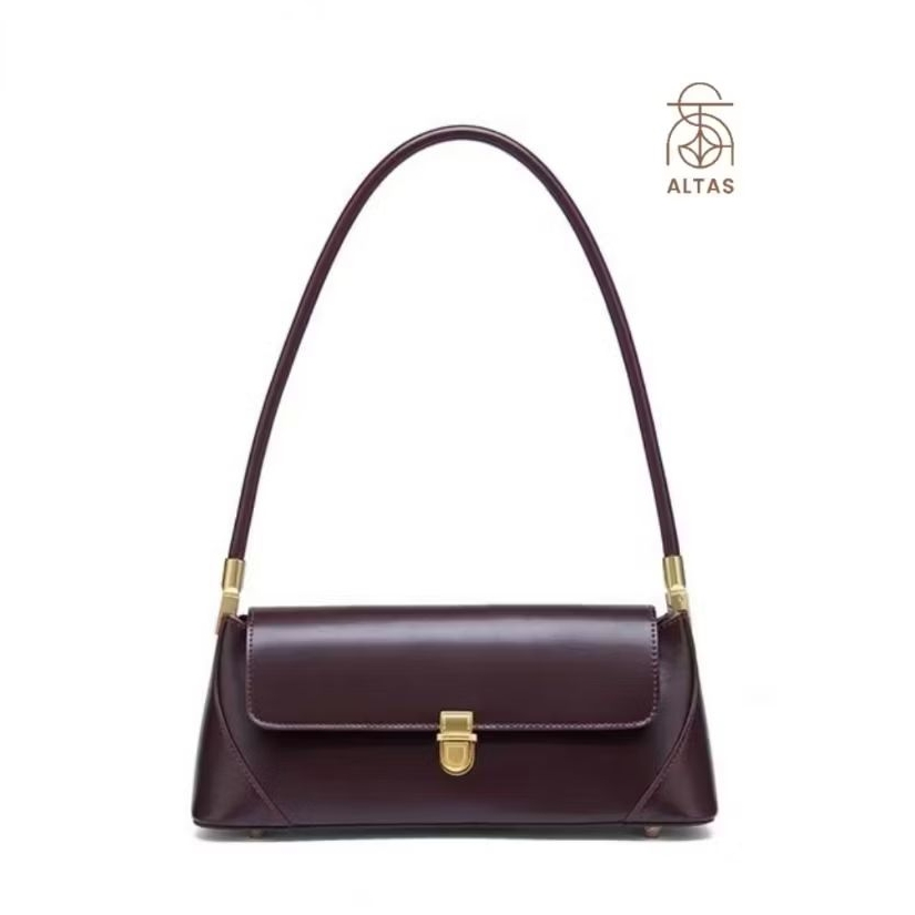 𝗔𝗟𝗧𝗔𝗦--𝑣𝑎𝑙𝑙𝑒𝑦- Tas Bahu Wanita PU Leather Retro Tas Tangan Genggam Cewek Handbag Tas Jinjing Shoulde