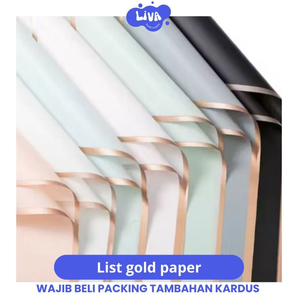 

(ECER) LIST GOLD COLOR PAPER / KERTAS CELLOPHANE /KERTAS BUNGA/WRAPPING PAPER