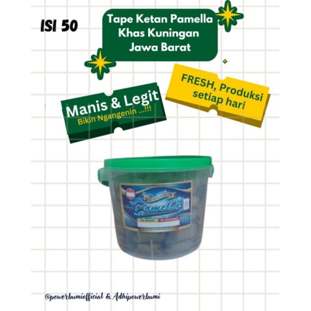 

Tape Ketan Pamella isi 50 Manis Legit