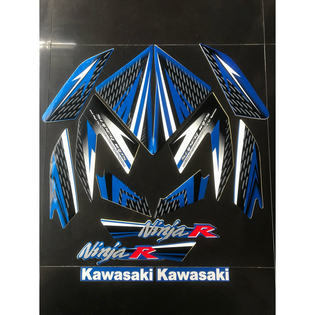 STRIPING STIKER NINJA R 2013 BIRU