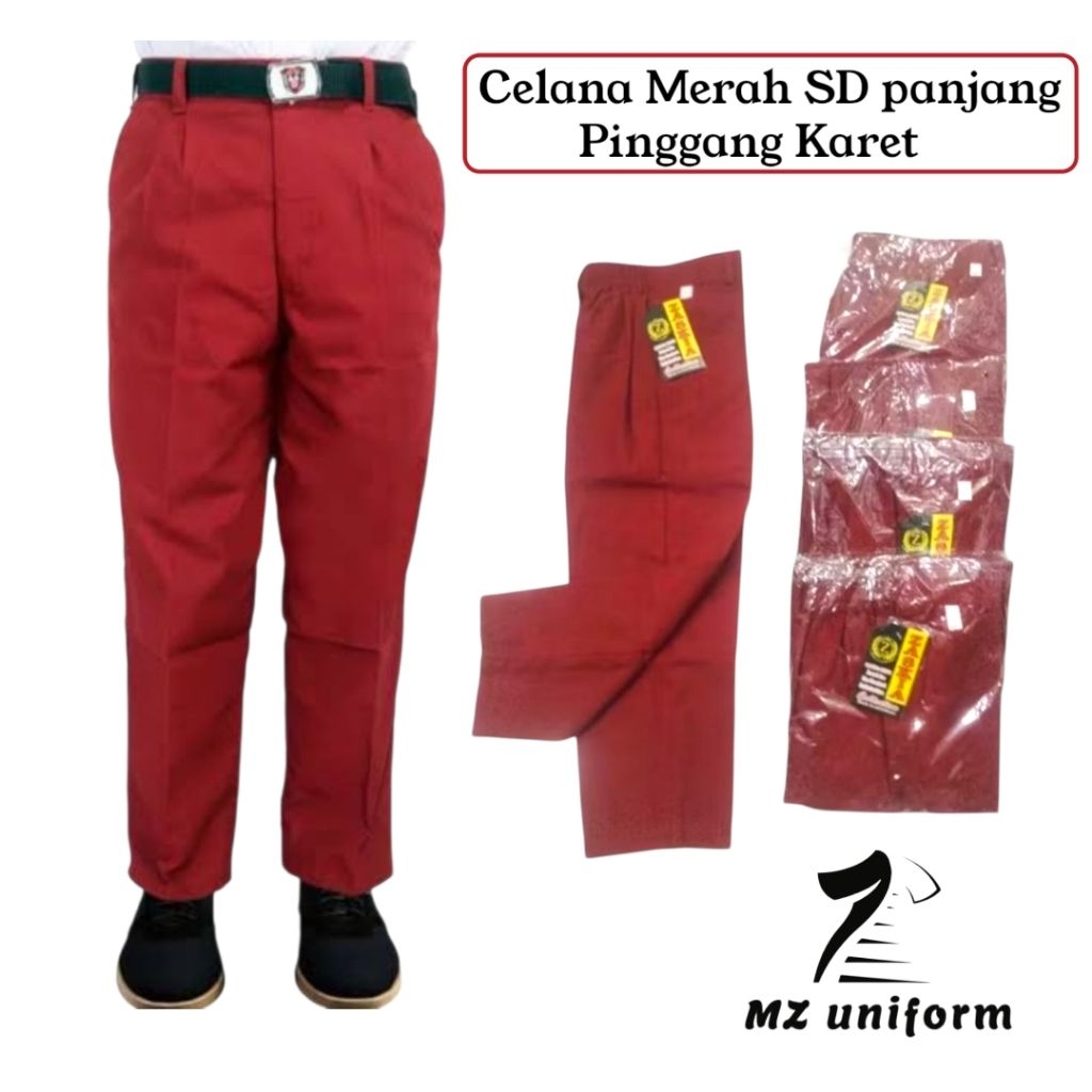 Celana Panjang Merah SD / Celana Panjang SD Merah / Celana SD Panjang