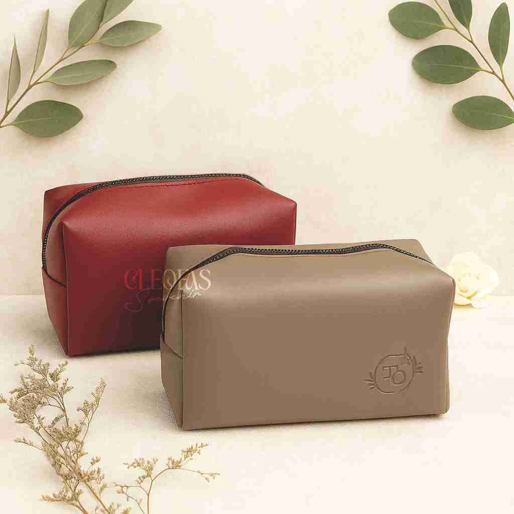 Souvenir Pernikahan Boxy Pouch Vinyl Cantik Untuk Pernikahan