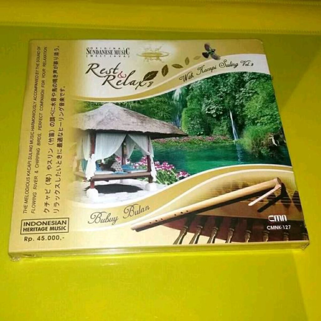 CD Rest & Relax 7 With Kacapi Suling Vol. 2 BUBUY BULAN Original Sundanese Music West Java