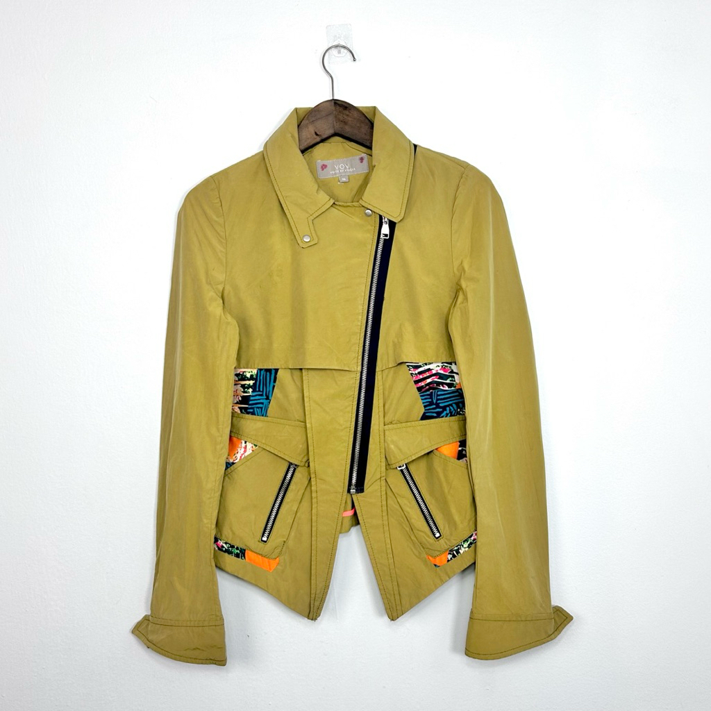 Vintage Y2K VOV Voice of Voices Asymmetrical Zipper Jacket