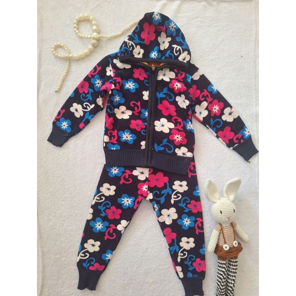 one set jaket vintage navy LIKE NEW anak size 1 - 3 th preloved