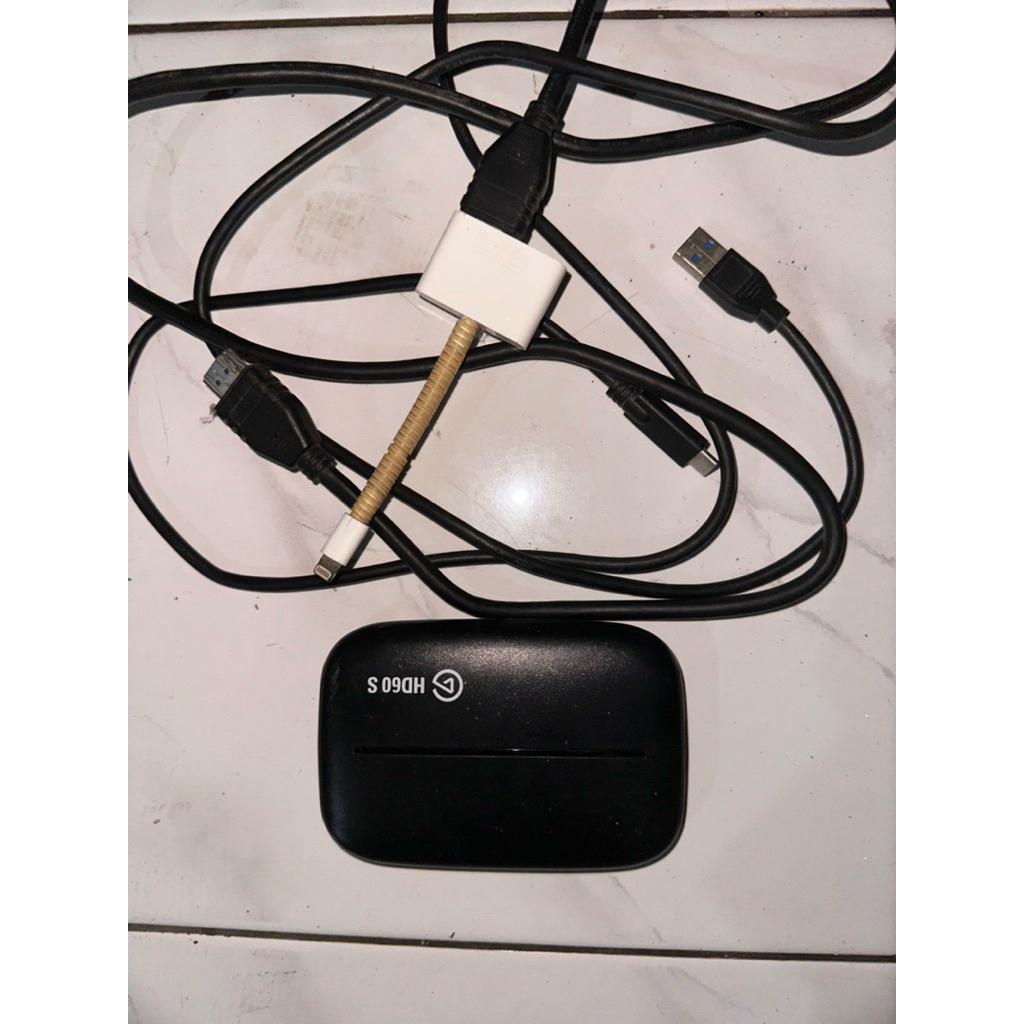 ELGATO HD60s second + kabel konektor iphone lightning original murmer mantap