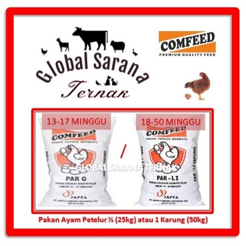 Pakan Ayam Petelur Comfeed (PAR-G / PAR-LI) 1 Karung (50 kg)