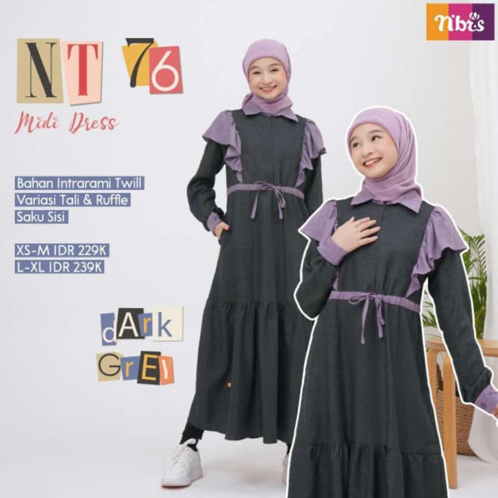 nibras gamis remaja promo nt 76 by nibras