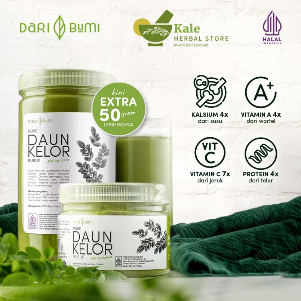

Dari Bumi Daun Kelor Moringa Bubuk Premium Pure Organic