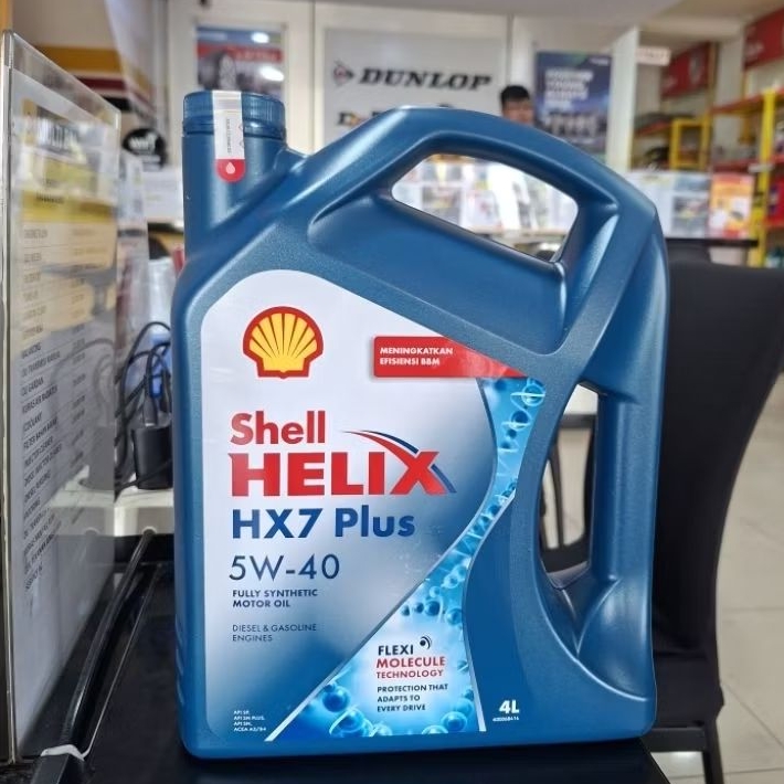 Oli shell helix hx7 plus 5w-40 4 liter original