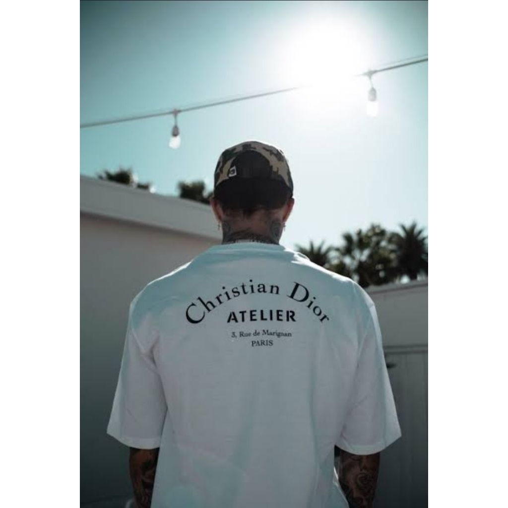 Preloved Christian Dior White Atelier T-Shirt Size L (73×55)
