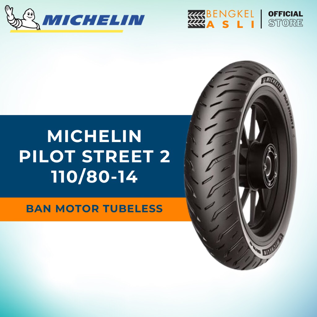 Ban Motor MICHELIN PILOT STREET 2 Ring 14 110/80-14 Tubeless (TL)