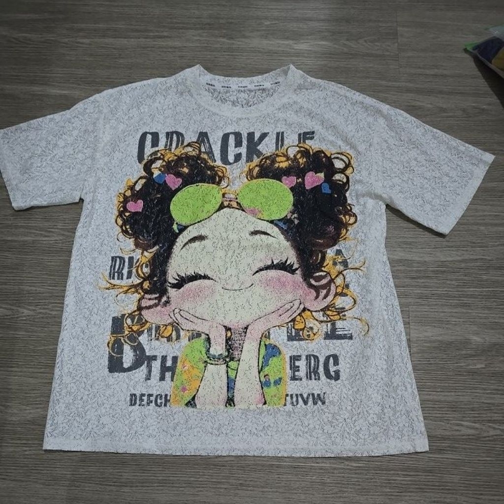 atasan kaos lace brokat fashion import premium