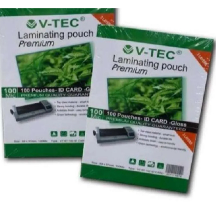 

V-TEC PLASTIK LAMINATING VT 97-100 ID CARD UK. 69 X 97 MM - 100 Mic