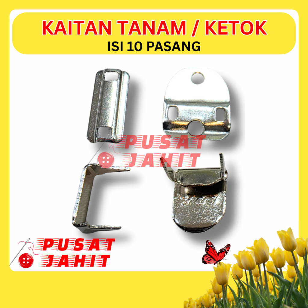 (BUNGKUS) Kaitan Hak Celana Rok Ketok Tanam YKK YEE