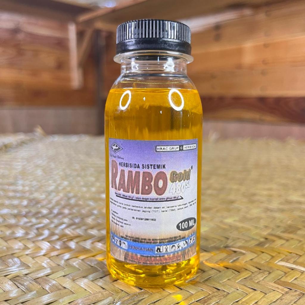 Herbisida Sistemik RAMBO Gold 480 SL 100 ML Obat Racun Pembasmi Gulma dan Rumput/Tanaman Liar