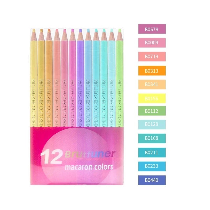 

Brutfuner Pensil 12 Warna Original Macaron Pastel oil Colored Pencils