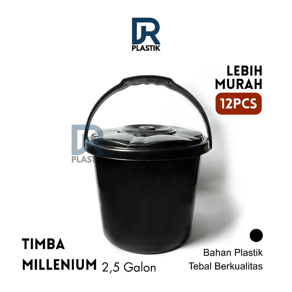 DR PLASTIK - TIMBA 2.5 LITER MILLENIUM - Timba Hajatan/Paket Hemat Ember Tutup Plastik