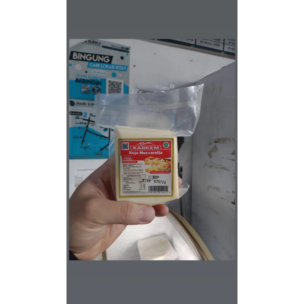 

Keju Mozarella KAREEM 250gr