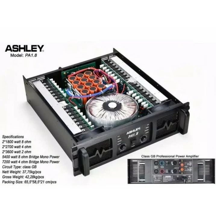 POWER AMPLIFIER ASHLEY PA1.8 2X1800w