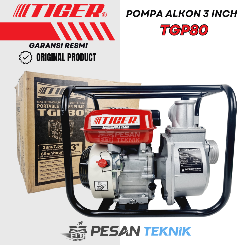 Pompa Air Sawah Irigasi 3 INCH Water Pump Pompa Air Alkon TIGER TGP80
