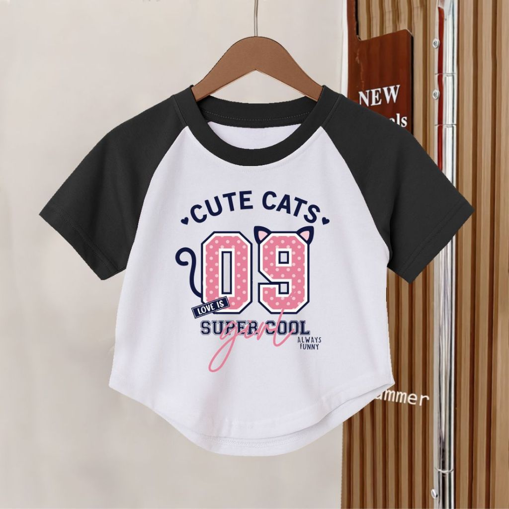 Kaos Crop Anak Perempuan / Baju Crop Top Anak Perempuan Usia 1 2 3 4 5 6 7 8 9 10 11 12 Tahun