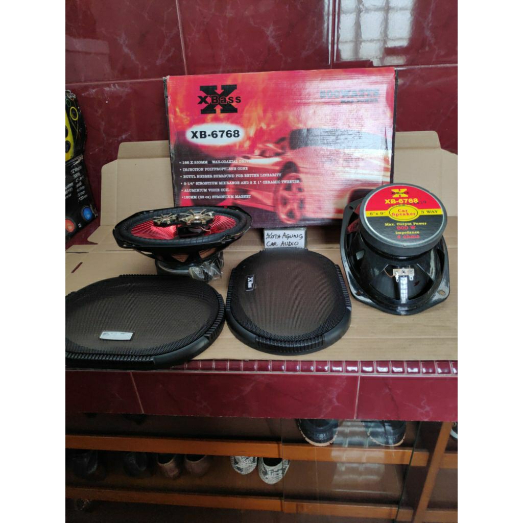 Speaker Oval XBass XB-6768 6X9" 3Way Magnet Besar