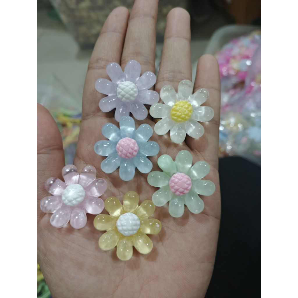 manik clay resin bunga [500]pcs