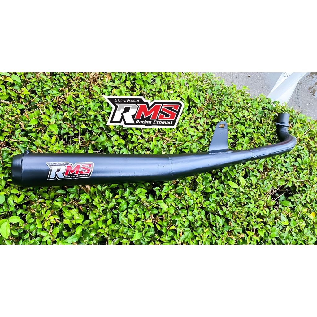 knalpot motor rc80 rc100 bravo bambu cat hitam standar racing garing Kemrincing 2 tak