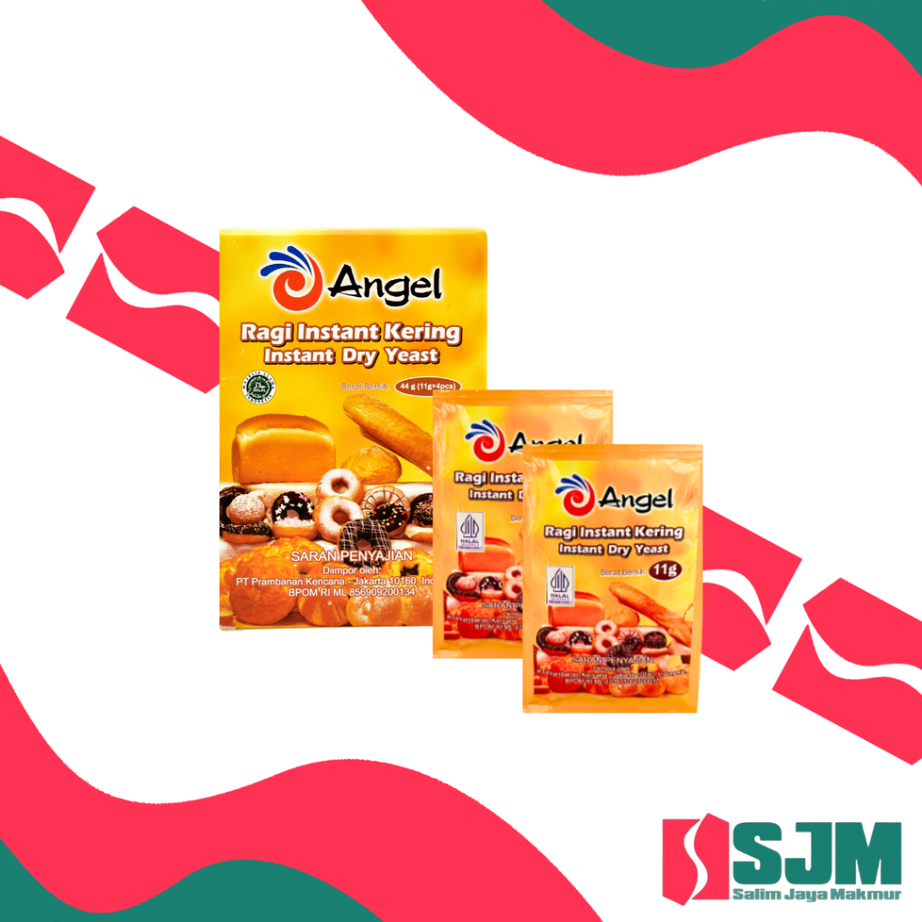 

11gr Angel Instant Yeast – Ragi Instan Sachet Praktis, Berkualitas untuk Adonan Empuk & Mengembang