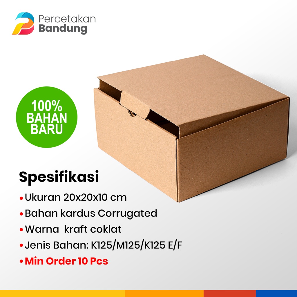 

Kardus Corrugated 20x20x10 CM | Die Cut | Kotak Karton | Box Packing Souvenir Pizza