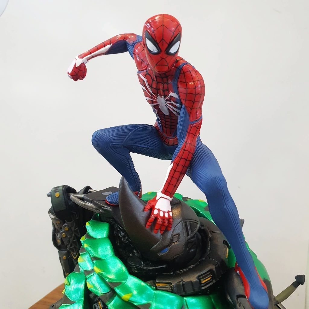 mainan static figure spiderman PS4 Tinggi sekitar 7 inch Statue patung Detail bagus  MCrtpDS #spider