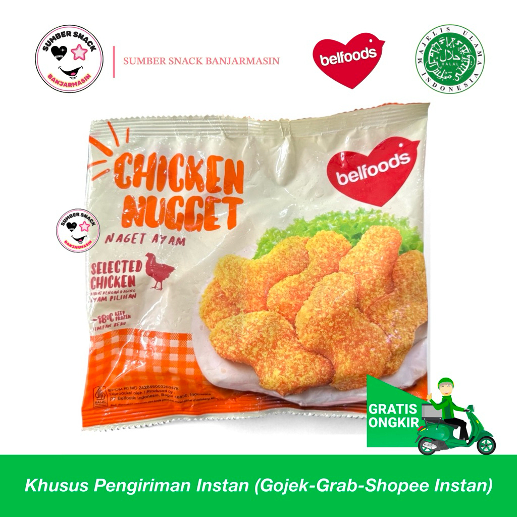 

Belfoods Chicken Nugget Selected Chicken (170g) (Frozen Food - Khusus Instan)