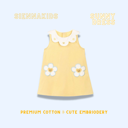 Sunny Dress Series Dress | Dress Premium Anak| Dress Katun Printing| Dress Baby Dress Anak Perempuan