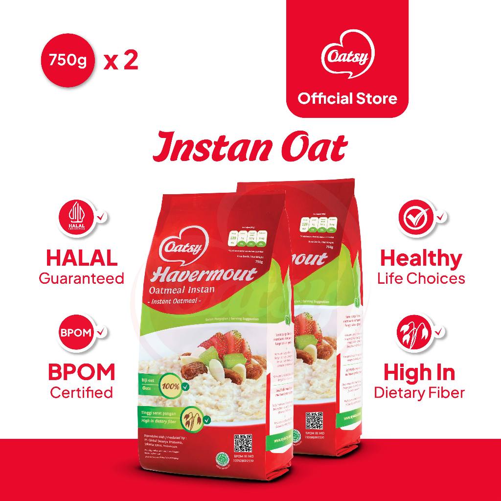 

OATSY Oatmeal Instant 750g (Double Pack)